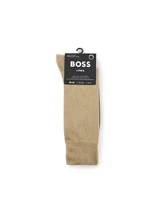 BOSS | Lot de 2 paires de chaussettes gris moyen | beige